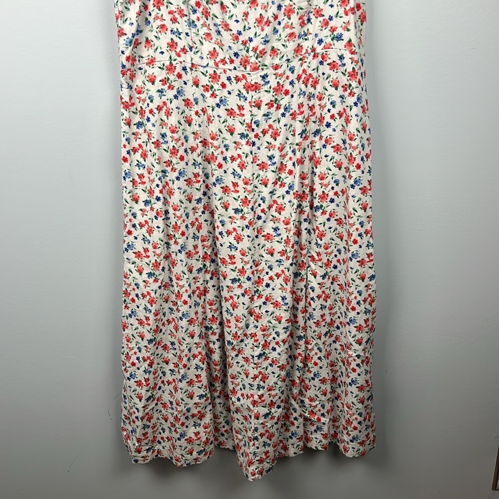 Old navy XL linen blend floral pattern sleeveless smock summer maxi dress - Picture 5 of 12